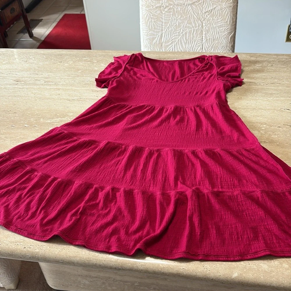 Max studio, Vibrant Pink Tiered Dress - Picture 14 of 14